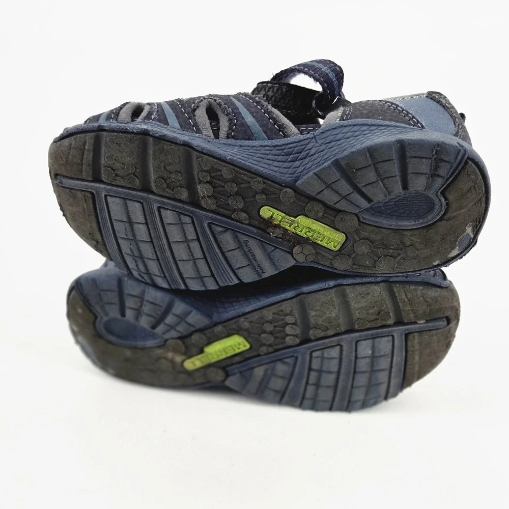 Merrell Hydro Hkr Sandal Boys Size 8M Navy Blue Hiking Water Shoes Naturecore